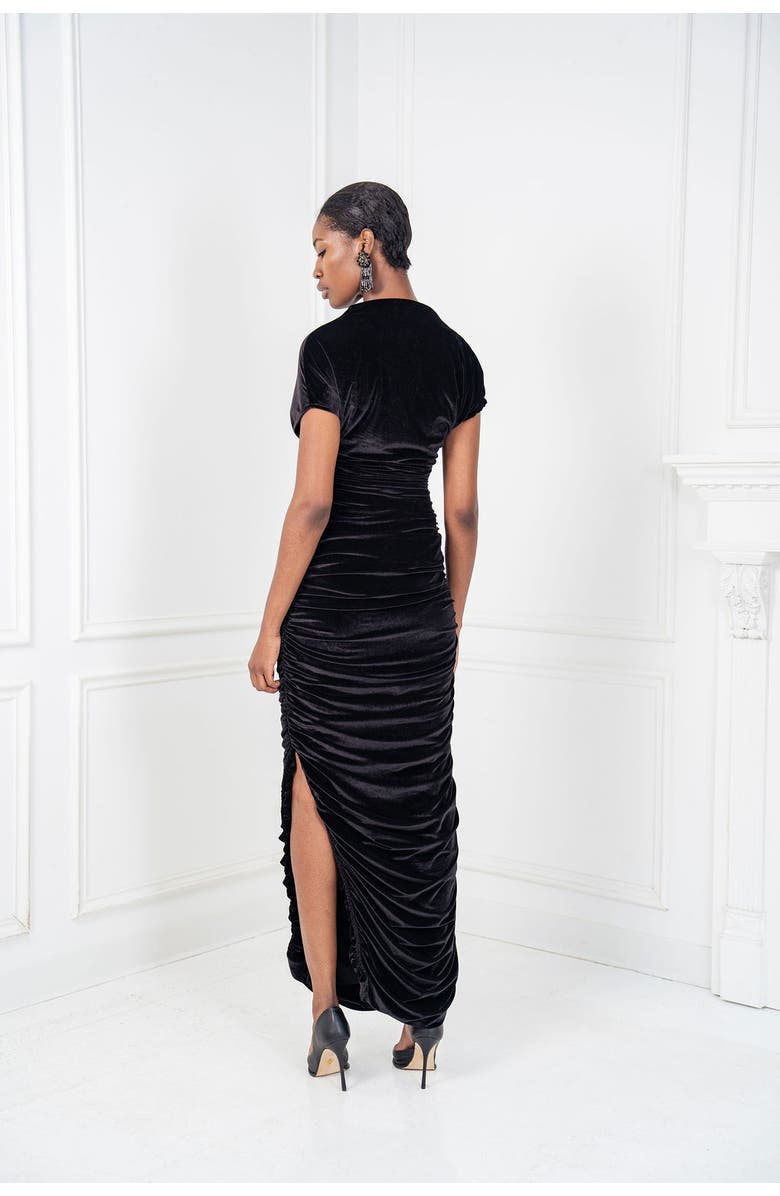 Chuks Collins Angelina Cocktail Gown, Alternate, color, Black