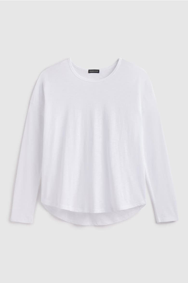 Slub Jersey Relaxed Long Sleeve Tee, Alternate, color, White