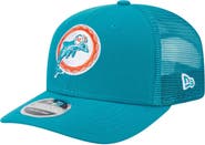 New Era Men's New Era Aqua Miami Dolphins Main Trucker 9SEVENTY Stretch-Snap Hat