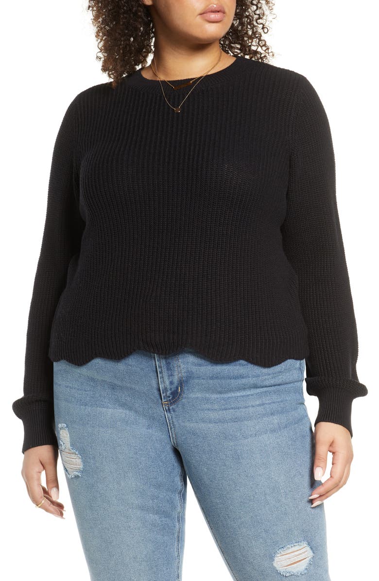BP. Scallop Hem Sweater, Main, color, 