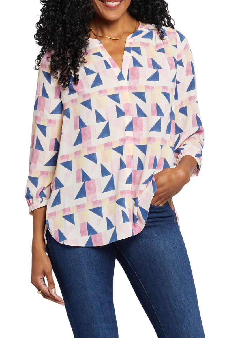 Pintuck Blouse, Main, color, MARQUETTE