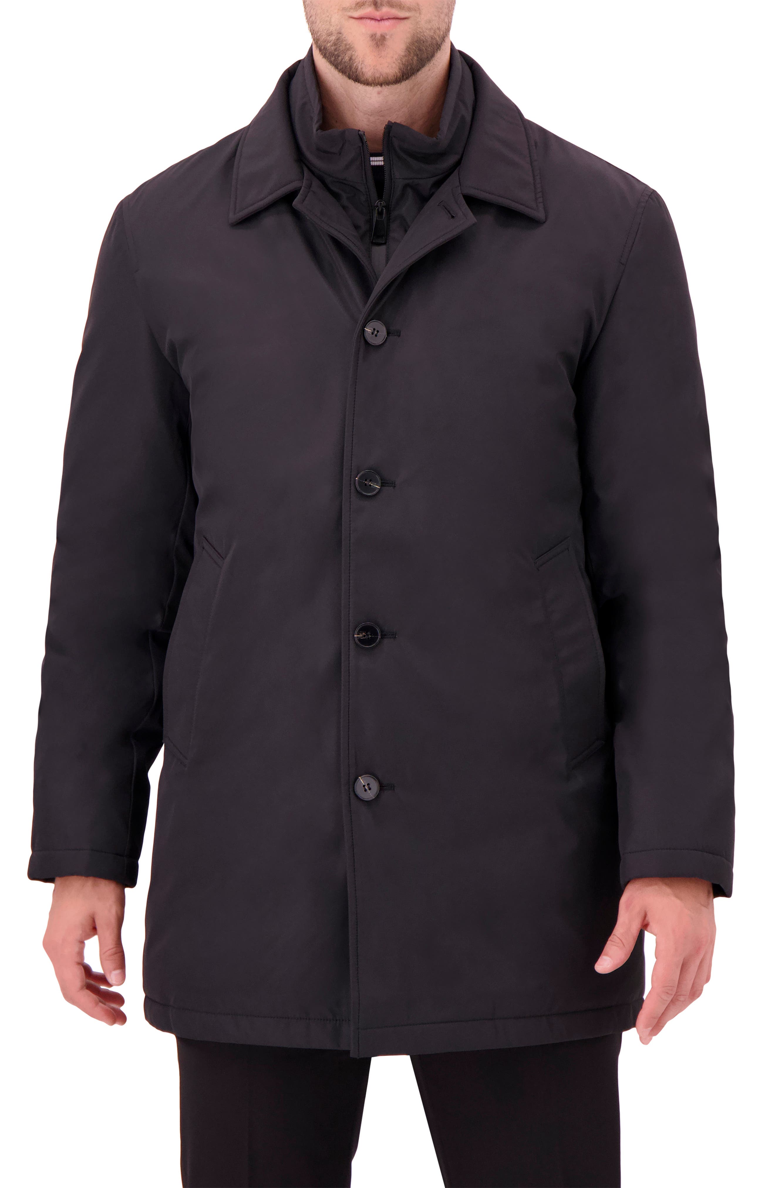 Victor Emmanuel Removable Mock Neck Water Resistant Jacket