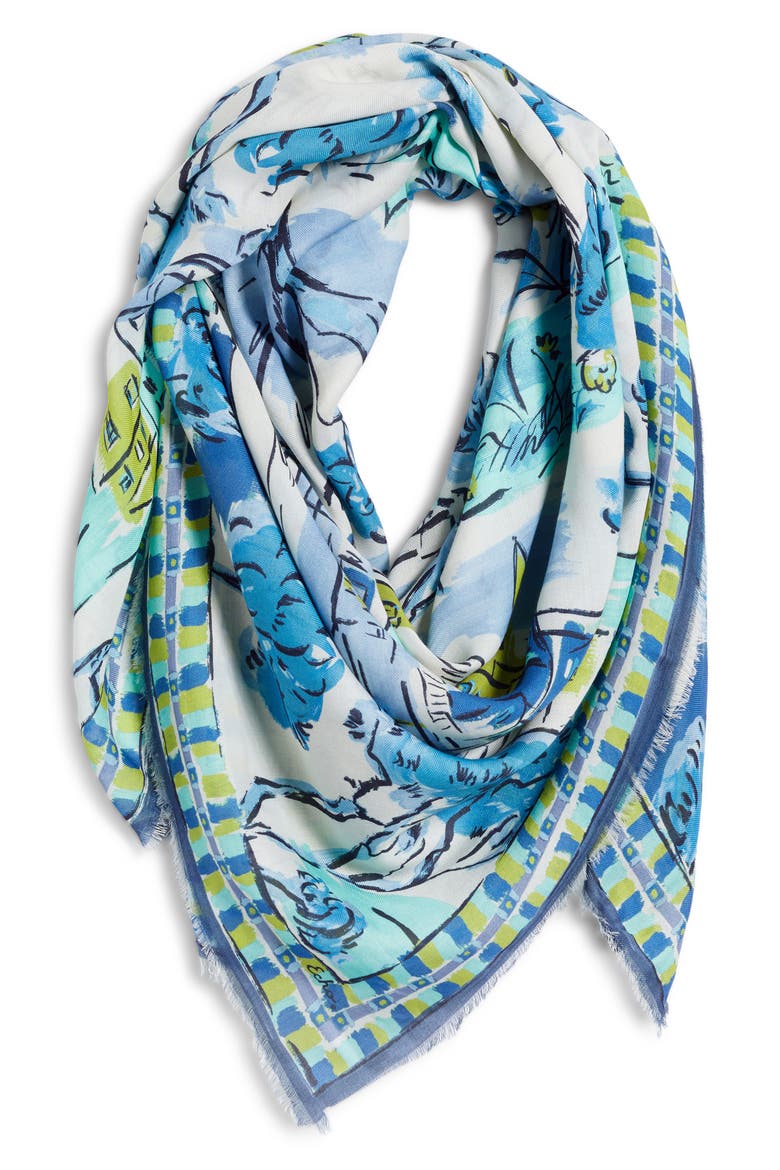 Riviera Square Scarf, Alternate, color, CHAMBRAY