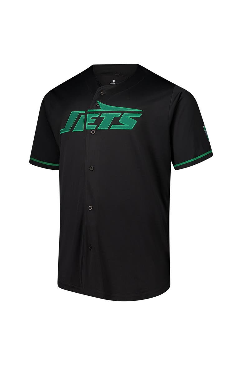 Men's Fanatics  Black New York Jets Pop Full-Button Jersey, Alternate, color, Black