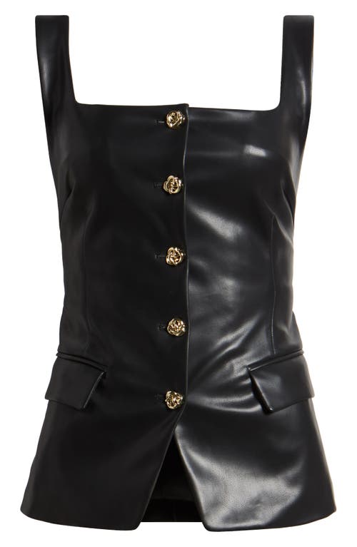 PIXIE MARKET PIXIE MARKET AGATHA FAUX LEATHER VEST