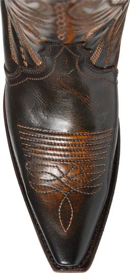 Contrast Embroidery Tall Western Boot