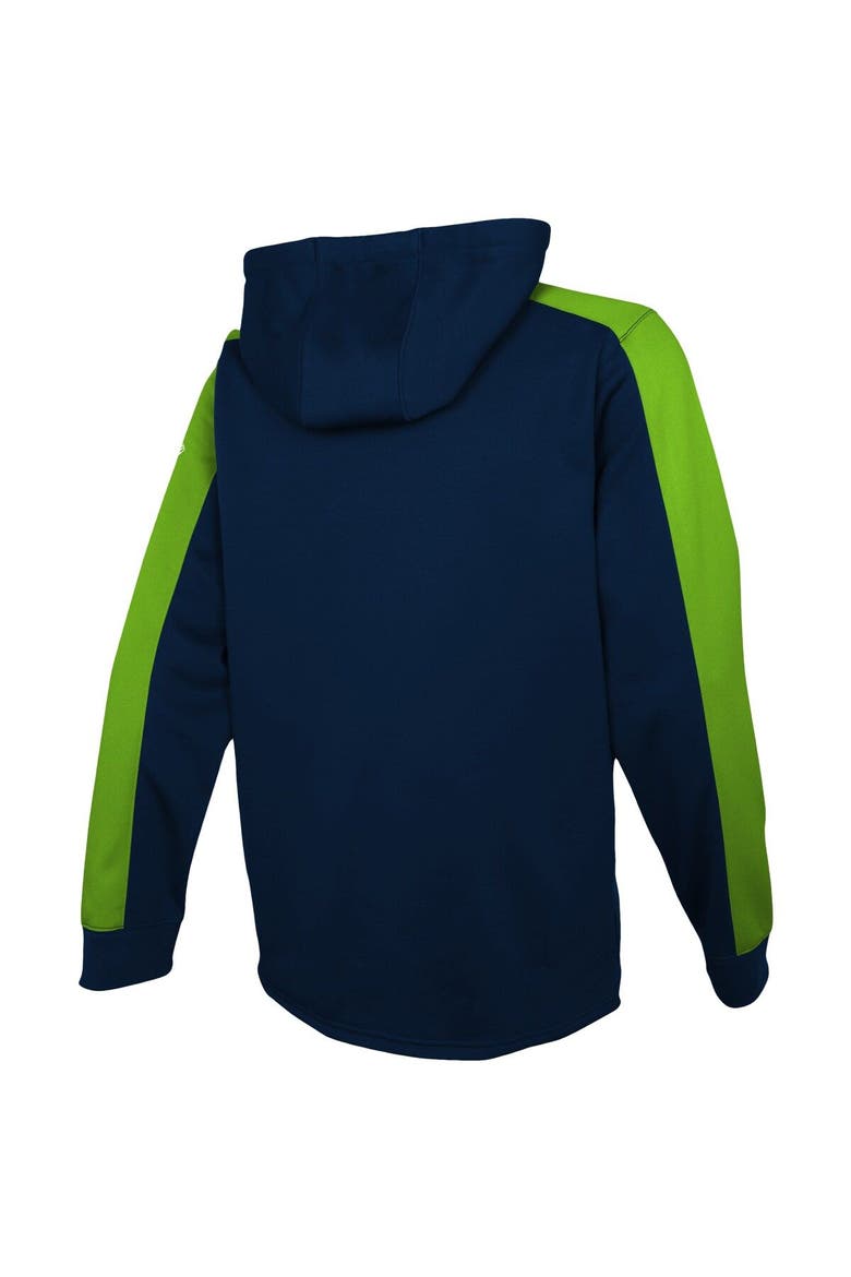 Men's New Era College Navy Seattle Seahawks Combine Authentic Rise Pullover Hoodie, Alternate, color, Navy