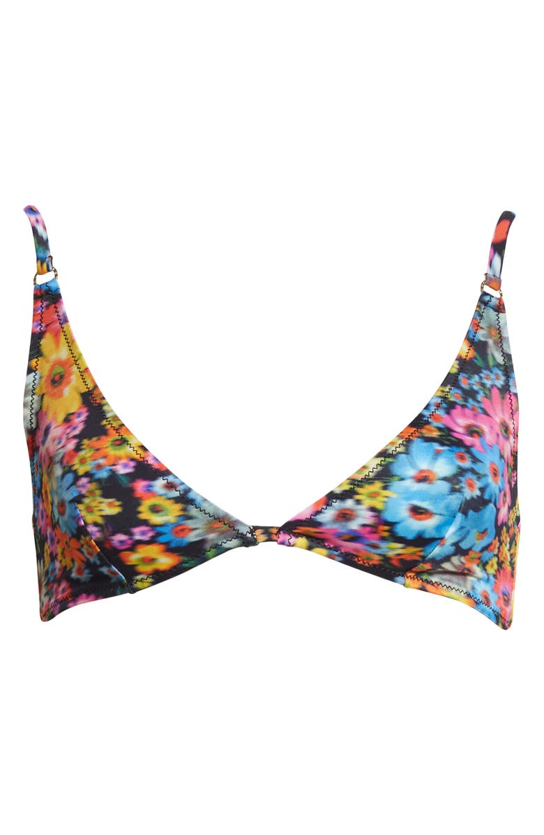 Stella McCartney Floral Print Triangle Bikini Top, Alternate, color,
