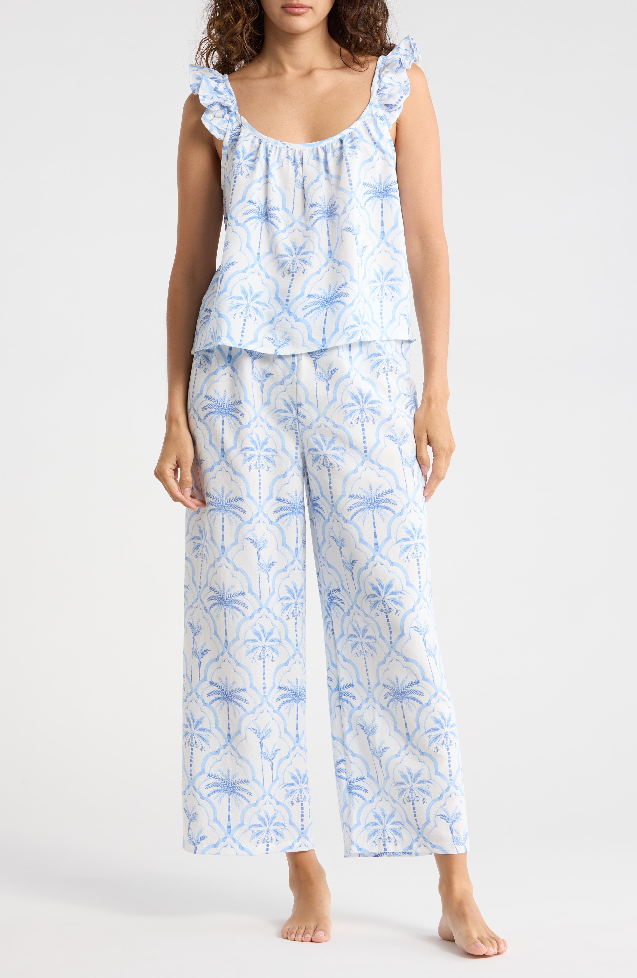 PJ Salvage Ruffle Long Pajamas