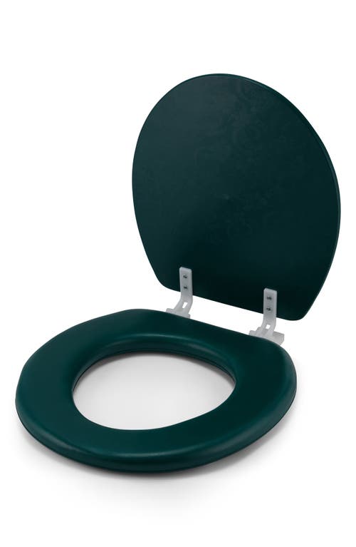 J&v Textiles J And V Textiles Embroidered Padded Soft Round Toilet Seat In Green