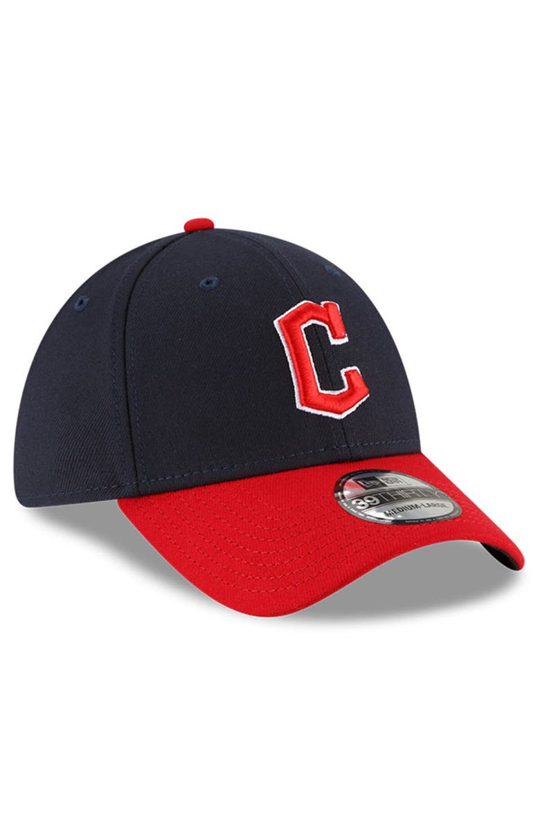 New Era Men's New Era Navy/Red Cleveland Guardians Home Team Classic 39THIRTY Flex Hat, Alternate, color, 