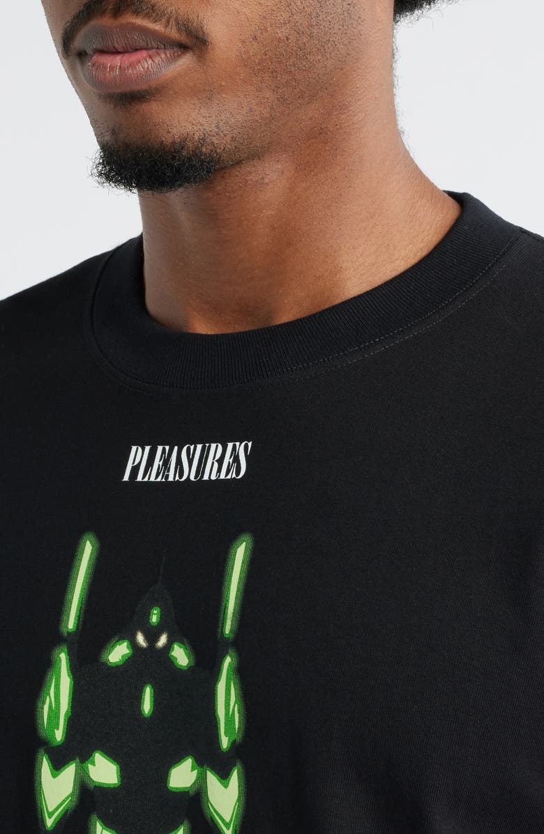 PLEASURES EVA 1 Evangelion Graphic T-Shirt, Alternate, color, Black