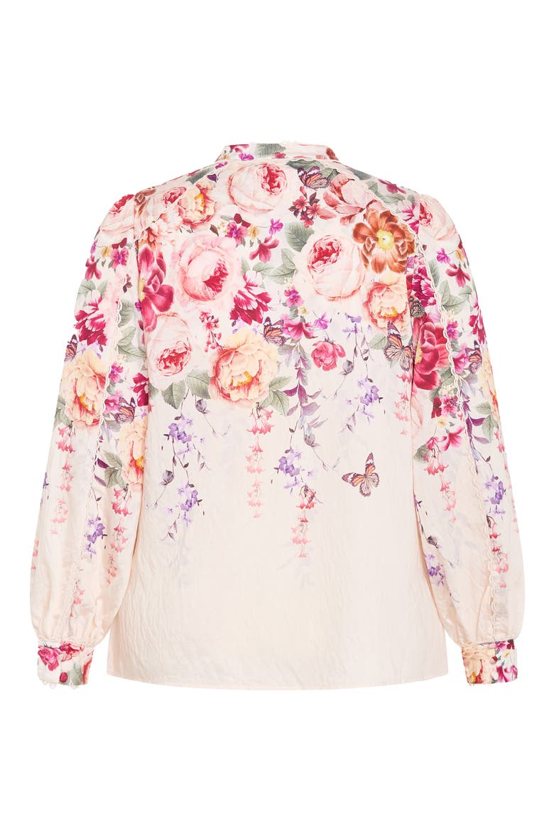 Gianna Floral Print Woven Shirt, Alternate, color, EDEN GARDEN