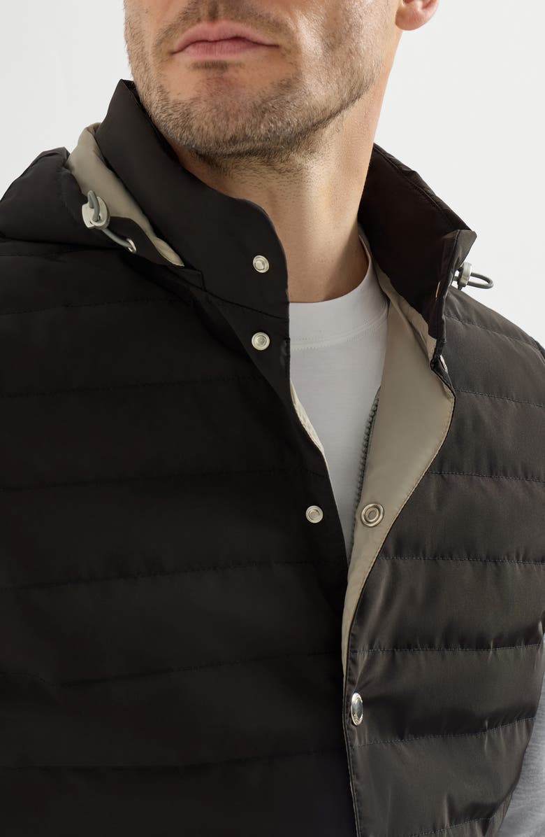 Brunello Cucinelli Down vest, Alternate, color, Black
