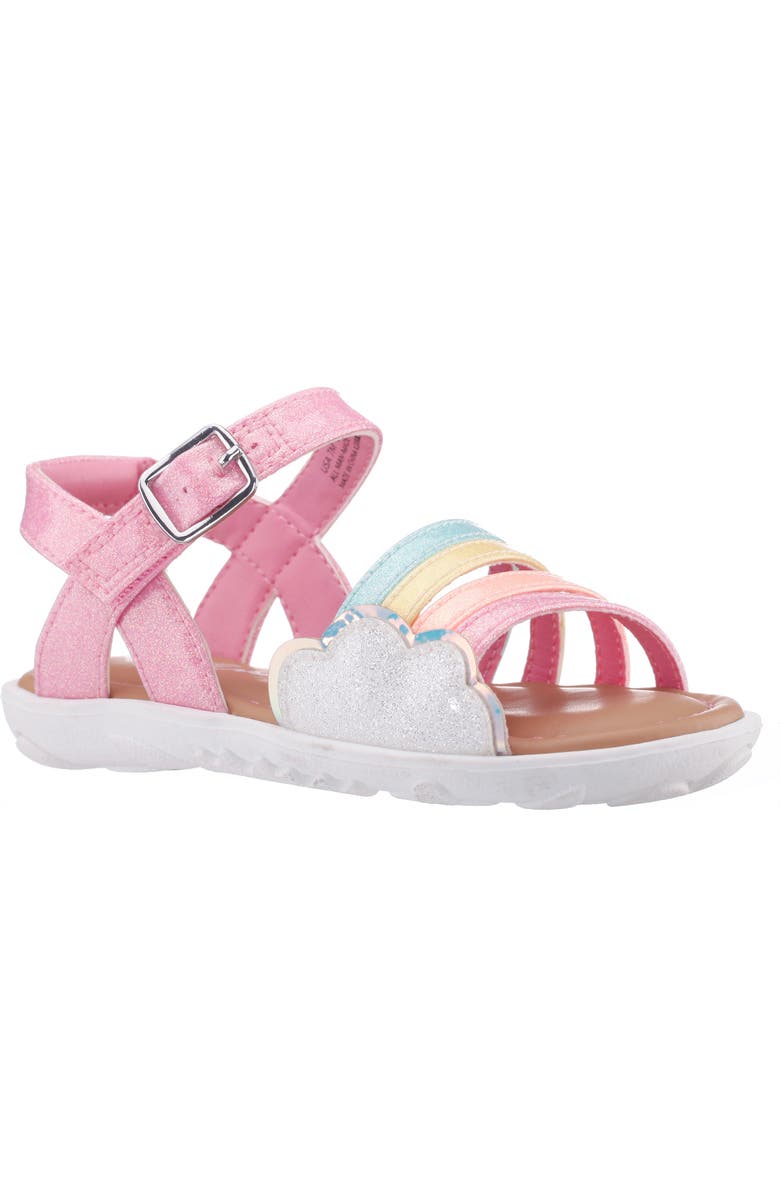 Nina Kids' Bravo Sandal, Main, color, Pink Coated Glitter