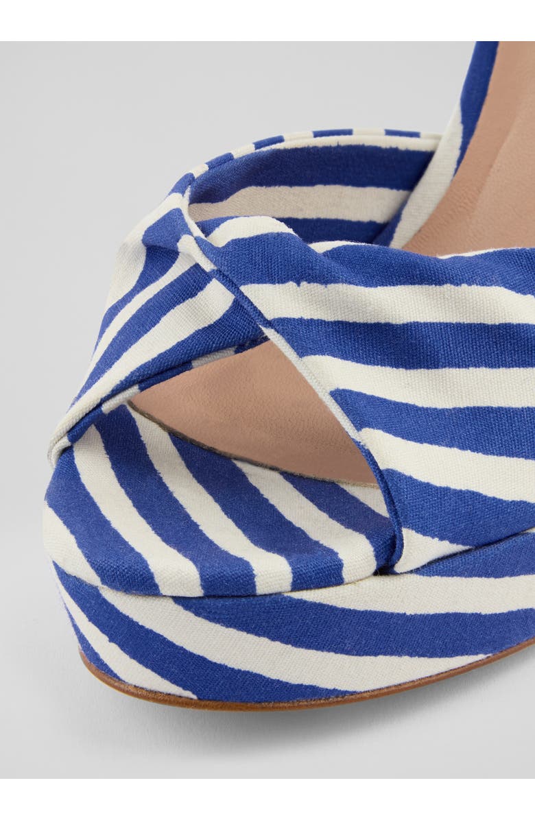 LK Bennett Rosa Twist Front Platform Sandal, Alternate, color, Blue Multi