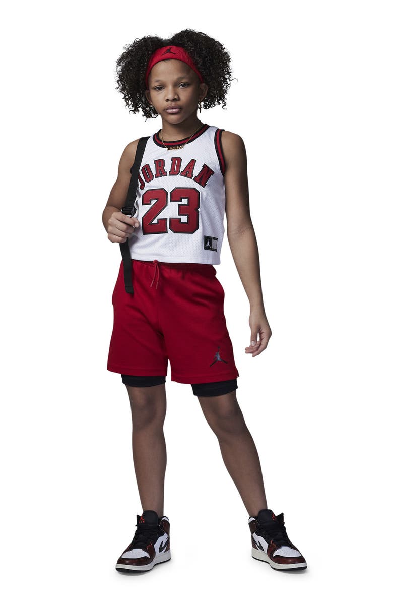 Jordan Kids' Recon Cropped Jersey Top, Alternate, color, White