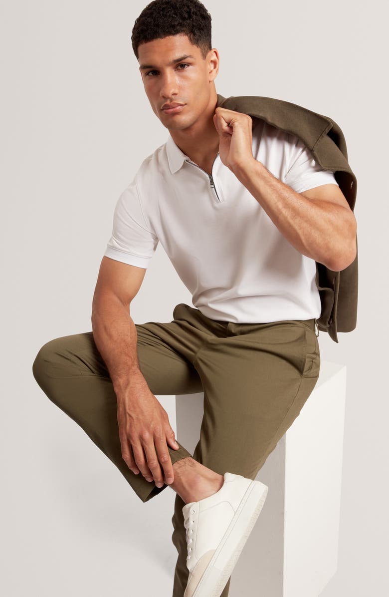 Ted Baker Howetown Stretch Cotton Chinos, Alternate, color, Khaki