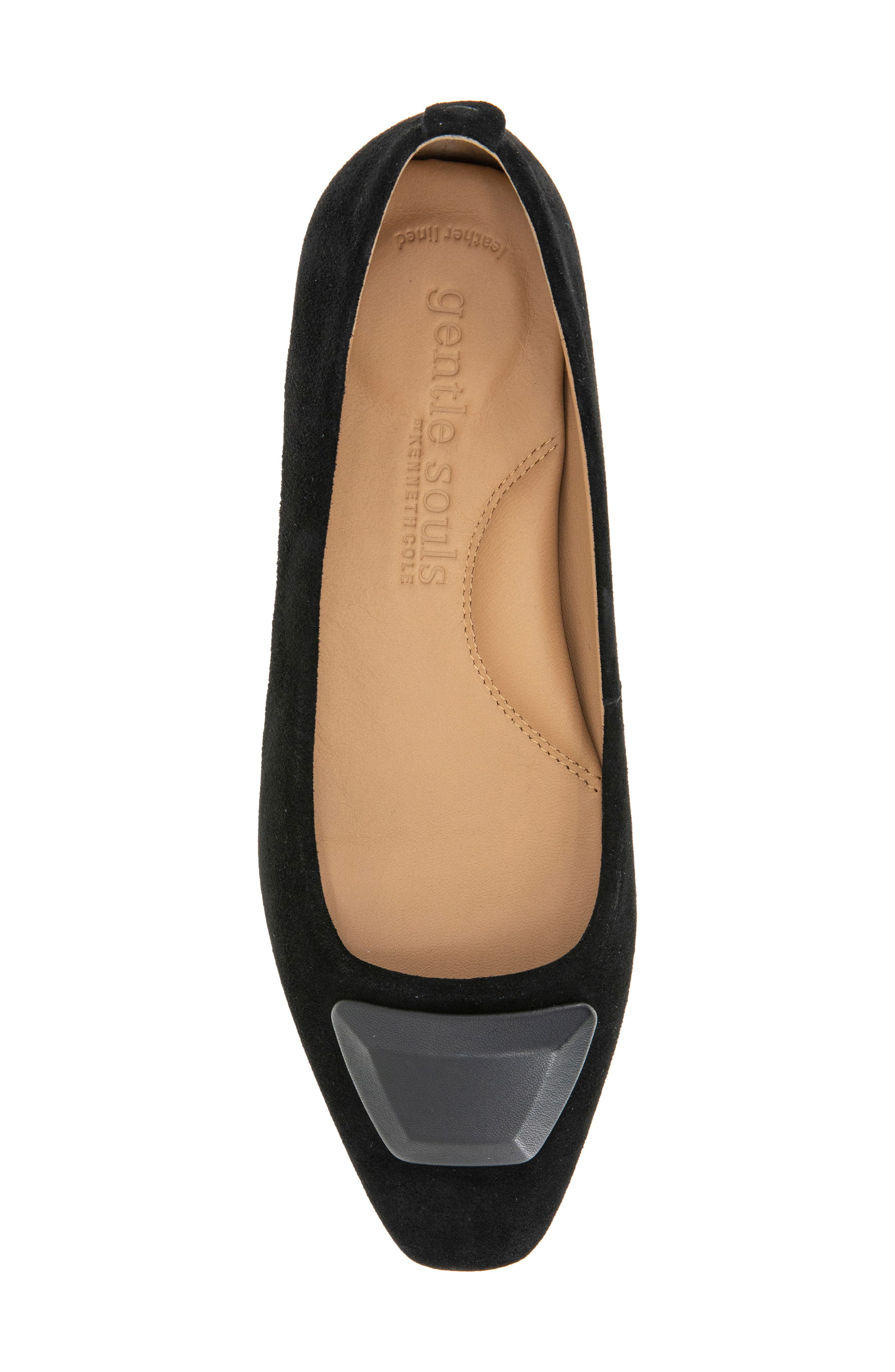 Gentle Souls Hannette Ballet Flat, Alternate, color, Black Suede