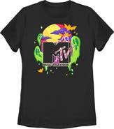 MTV Women's MTV Colorful Halloween Logo T-Shirt