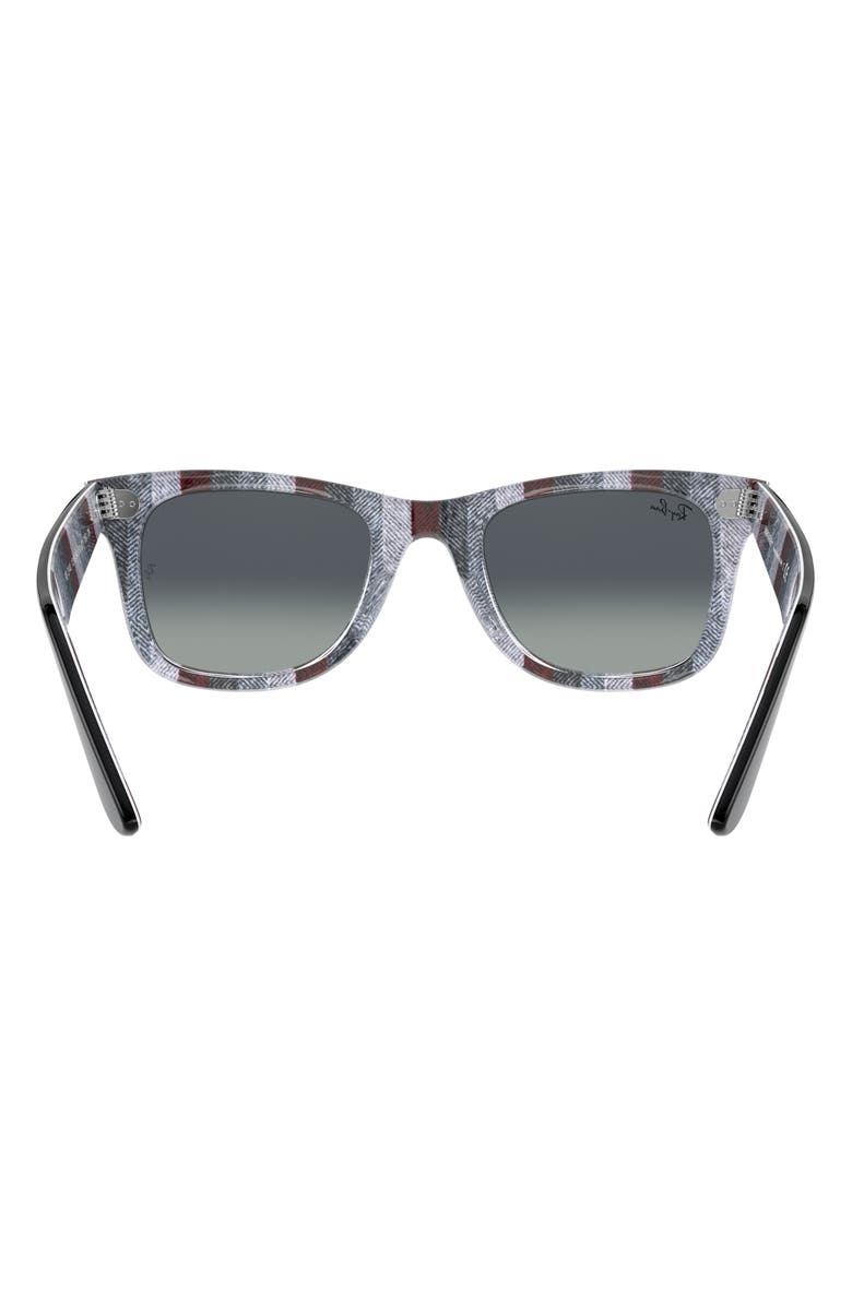 Ray-Ban Classic Wayfarer 50mm Sunglasses, Alternate, color, Black Chevron Grey / Burgundy