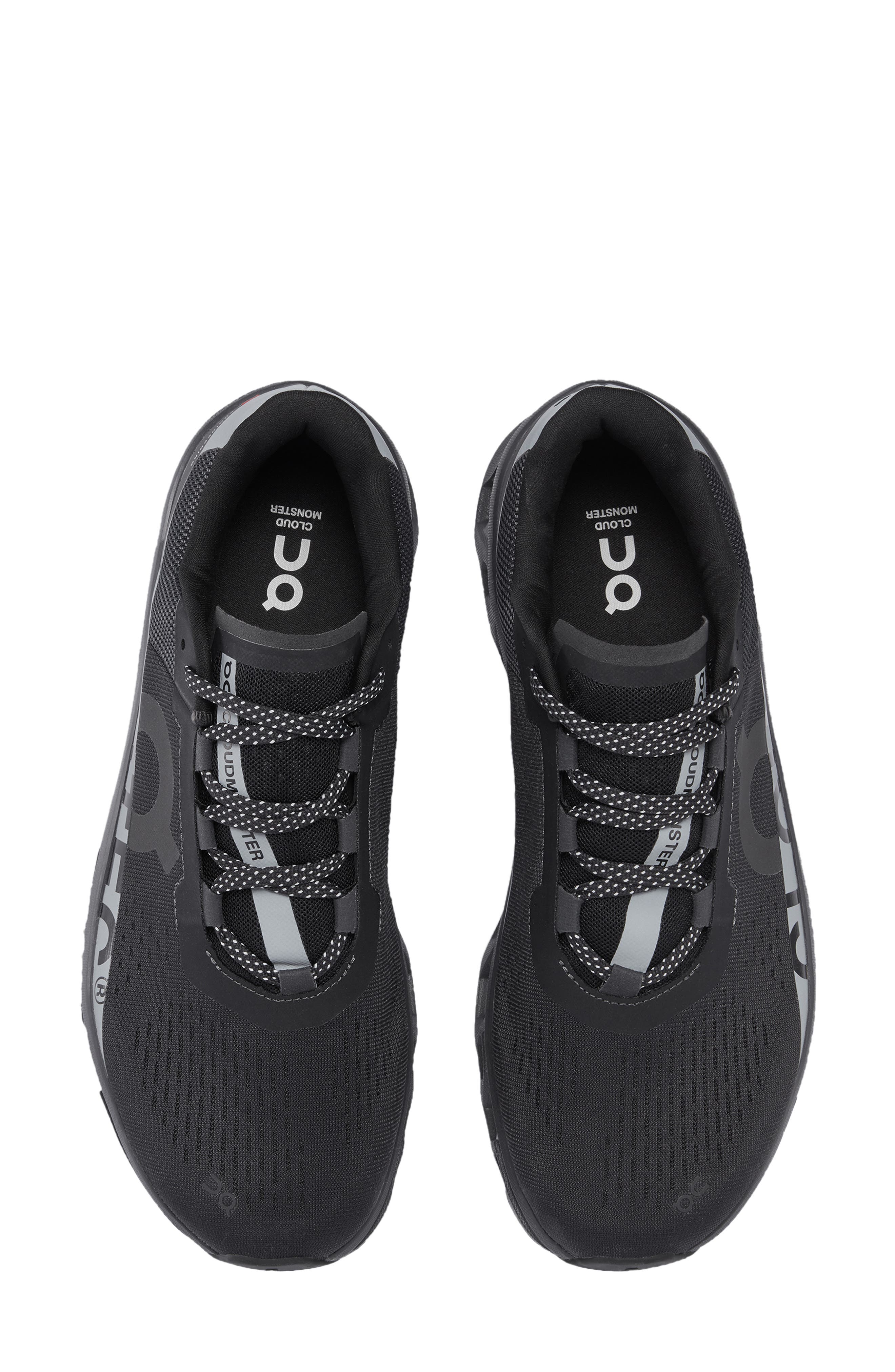 On Cloudmonster Lumos Running Shoe, Alternate, color, Black