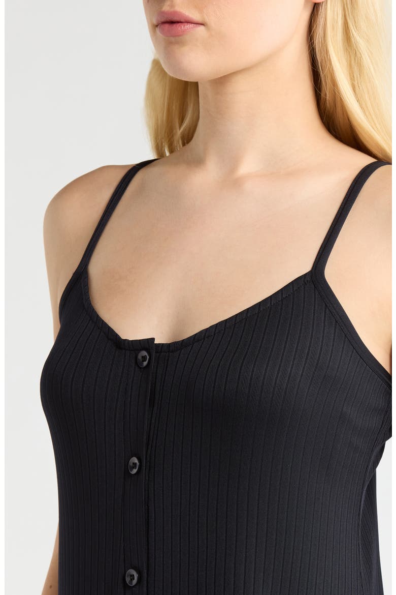 Rib Button Front Chemise, Alternate, color, UTILITY BLUE