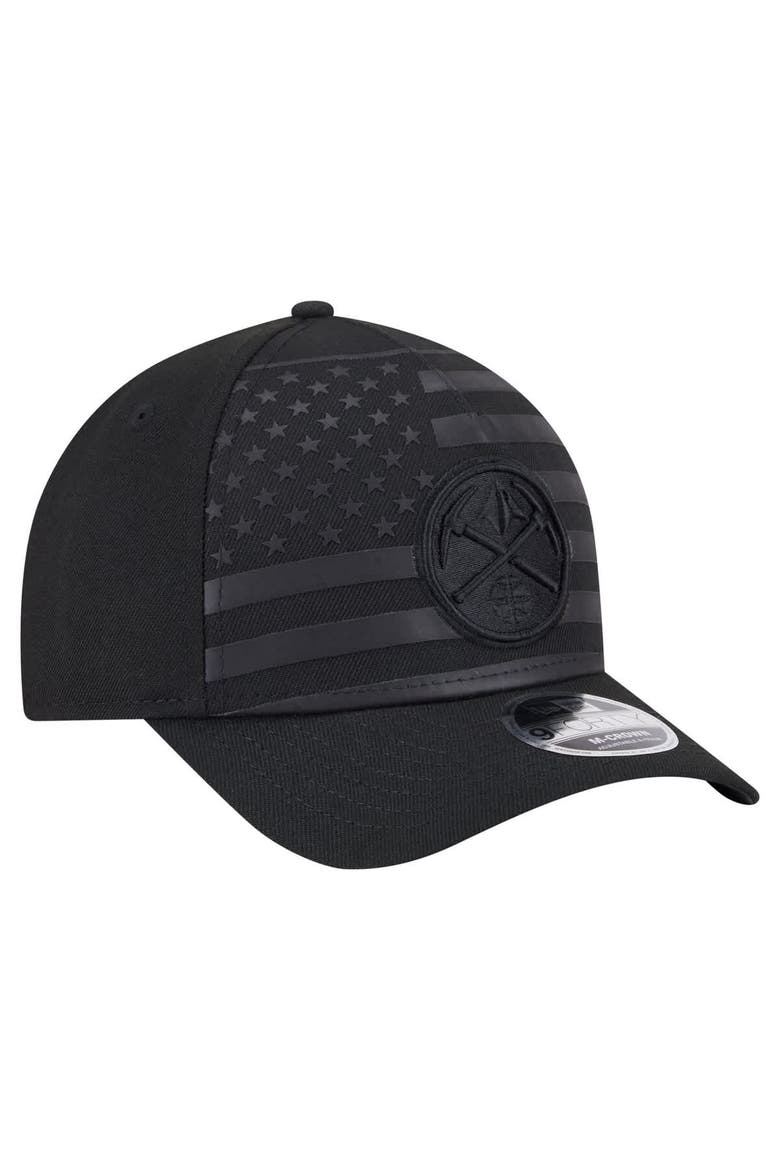 Men's New Era  Black Denver Nuggets Game Day Flag A-Frame 9FORTY Adjustable Hat, Alternate, color, Black