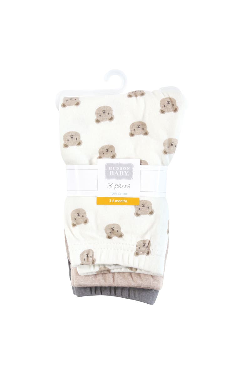 Hudson Baby 3Pk Pants, Alternate, color, Cozy Cutie