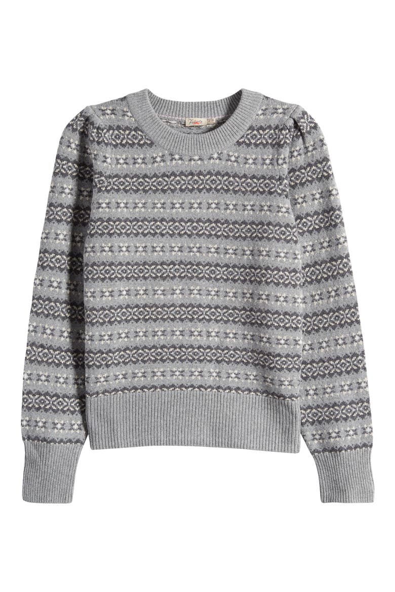 Highland Fair Isle Sweater, Alternate, color, GREY MULTI