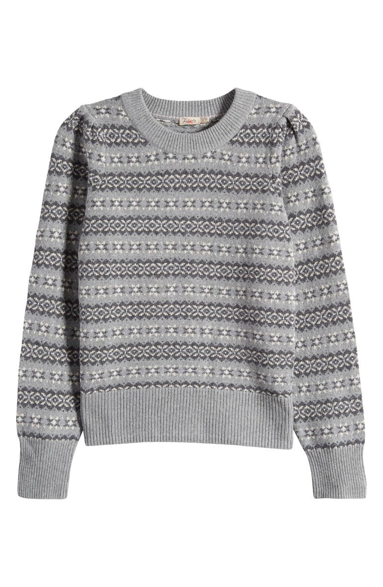 Faherty Highland Fair Isle Sweater, Alternate, color, Grey Multi