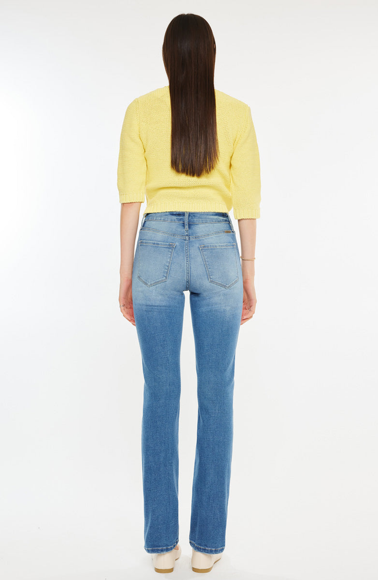 KanCan Diana Essentials High Rise Slim Straight Jeans, Alternate, color, Medium Wash