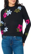 CeCe Floral Crewneck Sweater