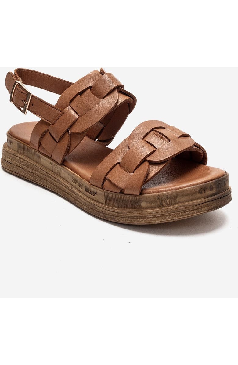Forever & Always Shoes Elvoro Leather Sandal, Alternate, color, Cognac