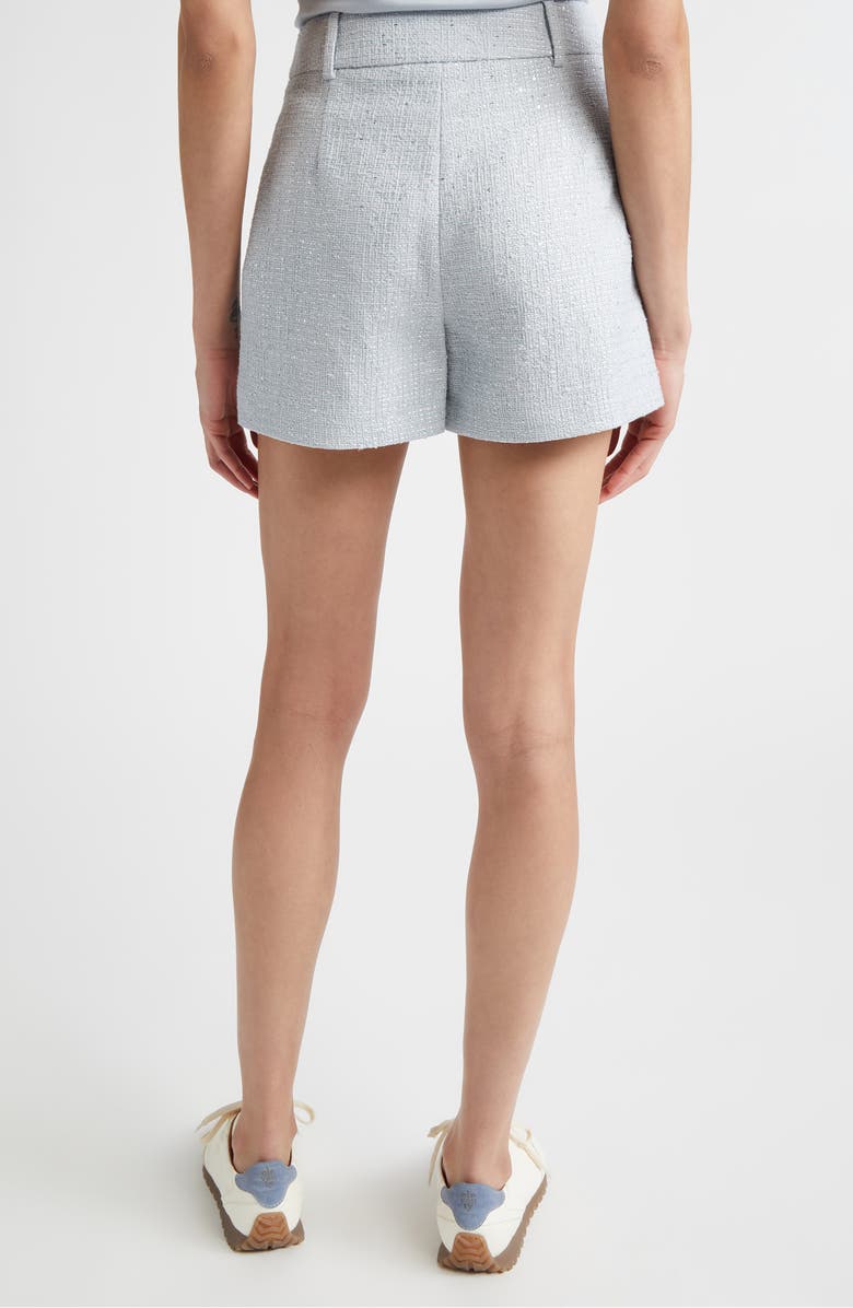 Eleventy Sequin Cotton Blend Tweed Shorts, Alternate, color, Blue