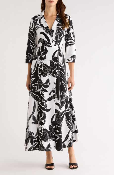 CeCe Floral Faux Wrap Maxi Dress