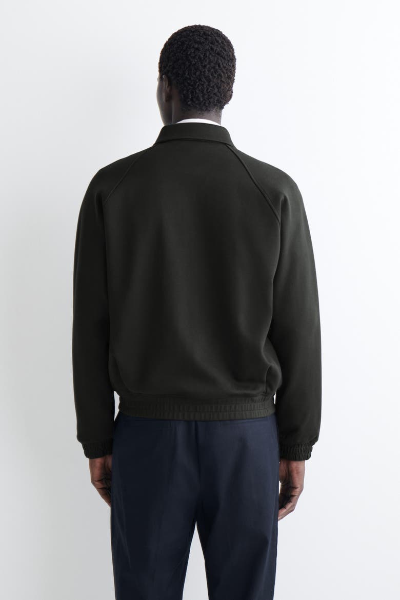 Cotton-Jersey Bomber Jacket, Alternate, color, DARK GREEN