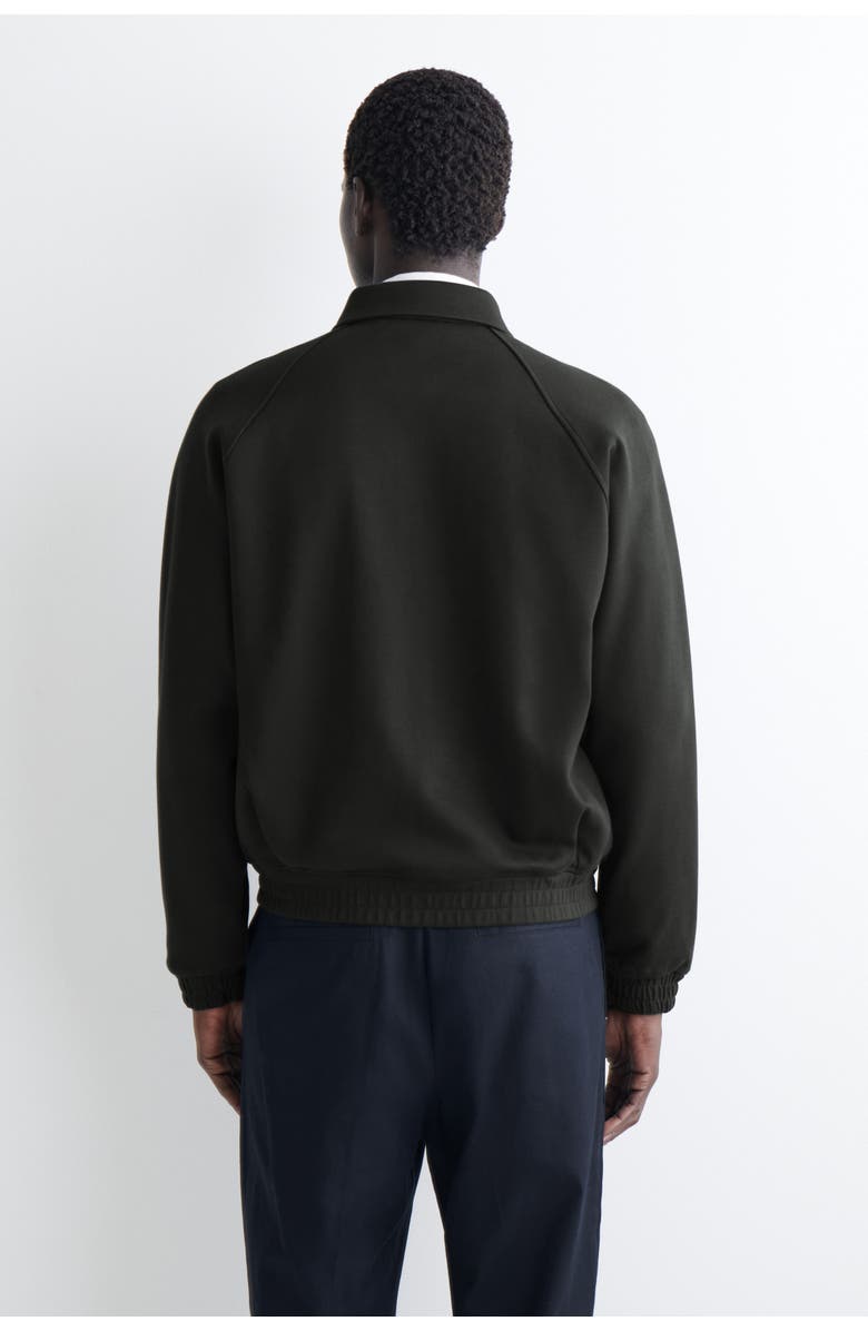 COS Cotton-Jersey Bomber Jacket, Alternate, color, Dark Green