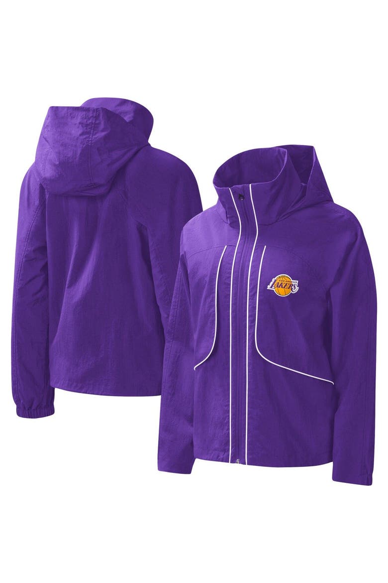Women's G-III 4Her by Carl Banks Purple Los Angeles Lakers Last Shot Full-Zip Hoodie, Main, color, Purple