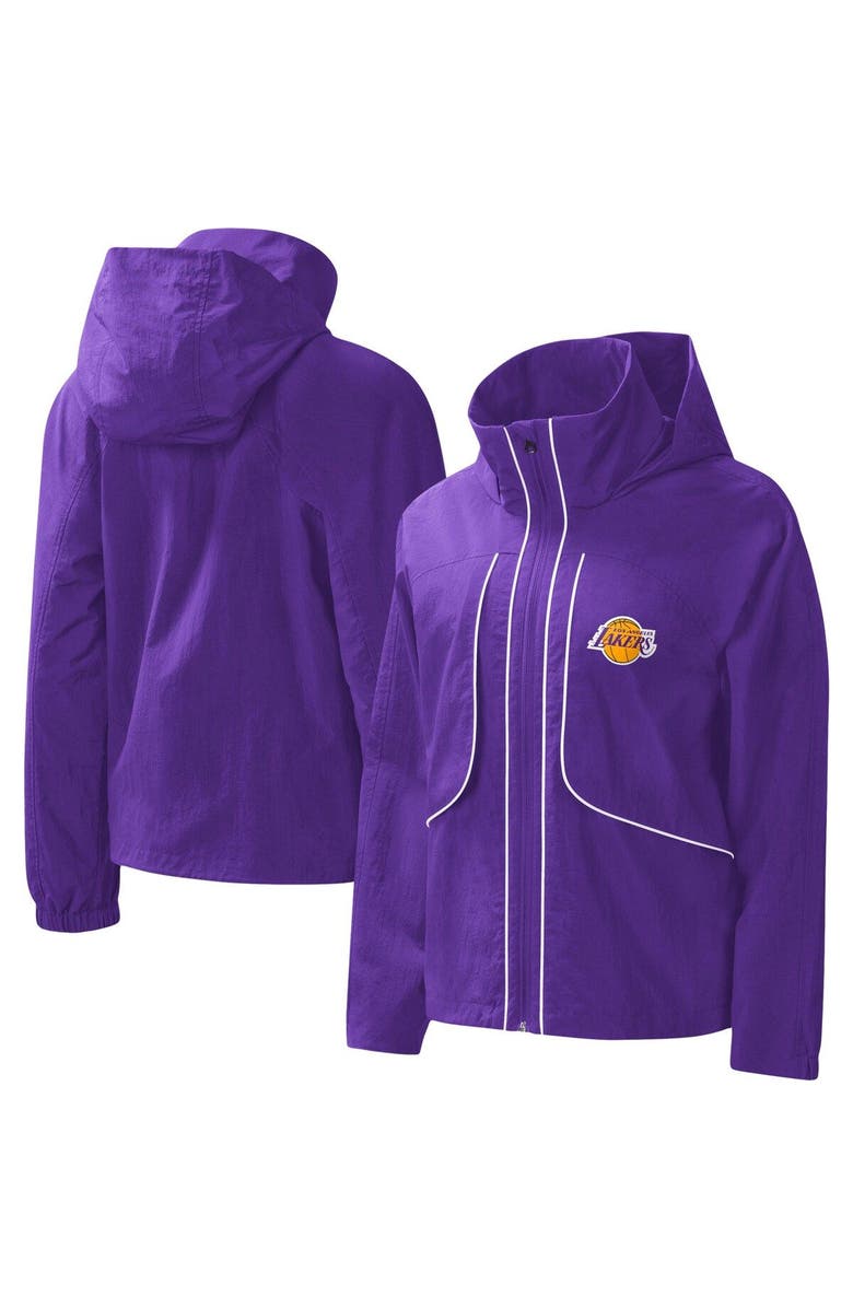 G-III 4HER BY CARL BANKS Women's G-III 4Her by Carl Banks Purple Los Angeles Lakers Last Shot Full-Zip Hoodie, Main, color, Purple