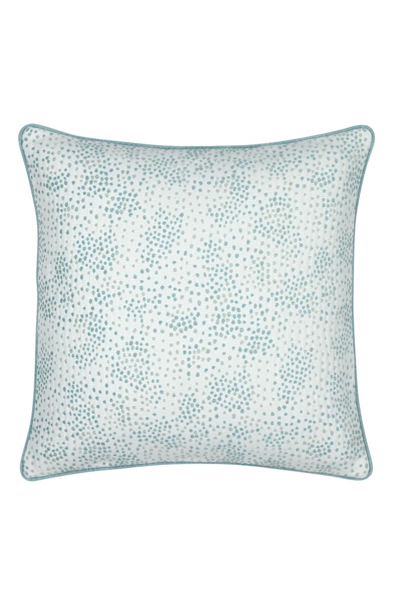 Elaine Smith Speckle Surf with Chenille Dots Indoor & Outdoor Woven Accent Pillow, Main, color, Surf