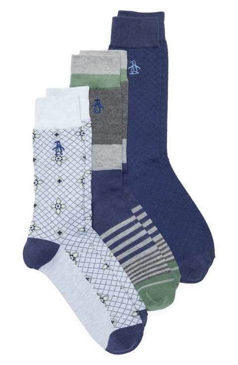 Kerwin Medallion Assorted 3-Pack Crew Socks