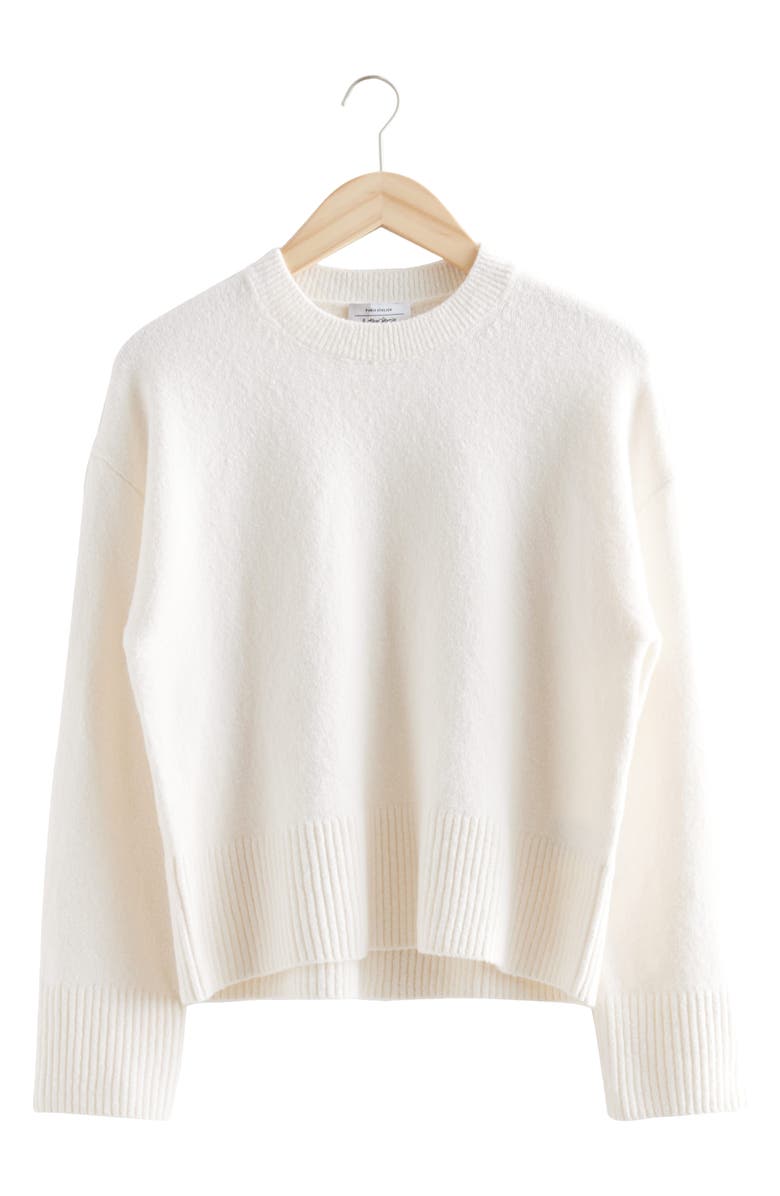 & Other Stories Crewneck Sweater, Alternate, color, Off White