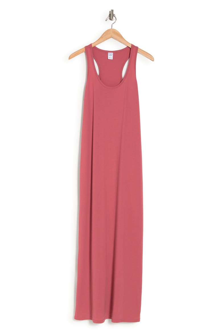 Sleeveless Racerback Maxi Dress, Alternate, color, PINK MAUVE