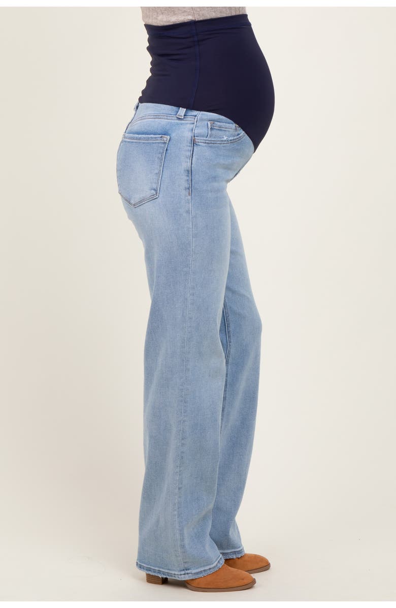 PinkBlush Relaxed Straight Leg Maternity Jeans, Alternate, color, Light Blue