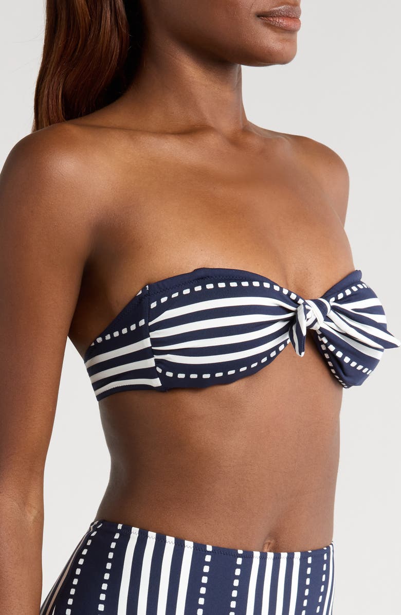 lemlem Ava Bandeau Bikini Top, Alternate, color, Eshe Navy