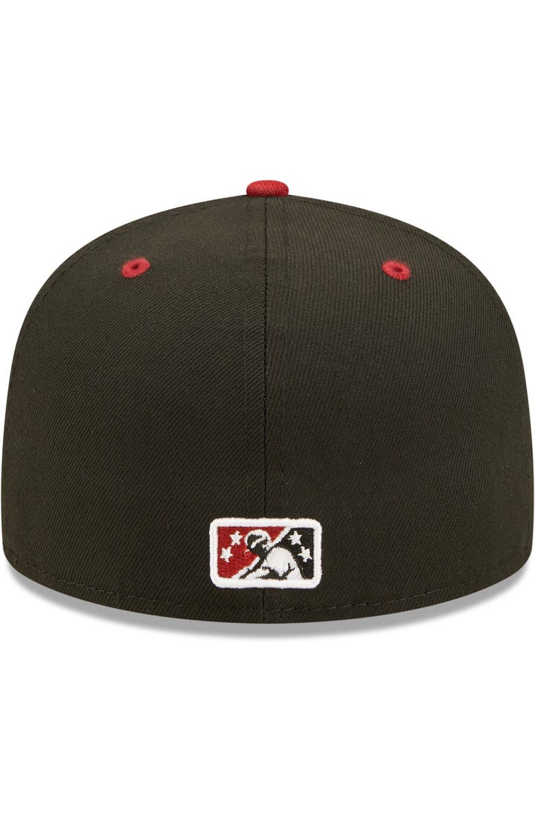 New Era Men's New Era Black Altoona Curve Authentic Collection Team Home 59FIFTY Fitted Hat, Alternate, color, Black