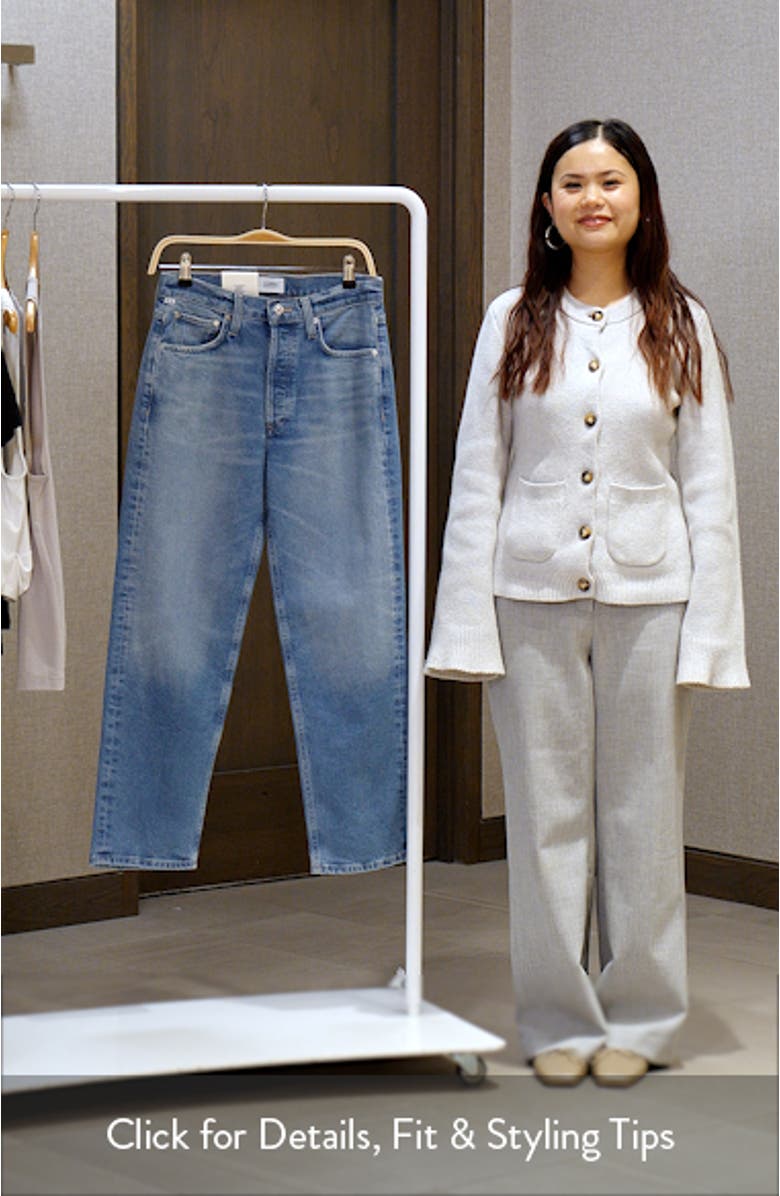 Delfina High Waist Ankle Straight Leg Jeans, sales video thumbnail