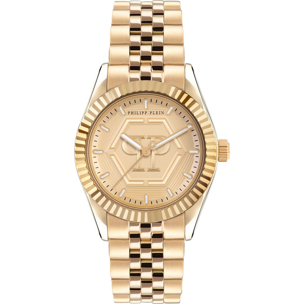 PHILIPP PLEIN Date Superlative Bracelet Watch, 38mm in Ip Yellow Gold  product