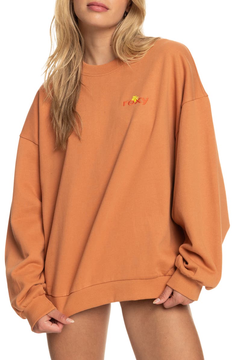 Roxy x Kate Bosworth Crewneck Organic Cotton Sweatshirt, Main, color, 